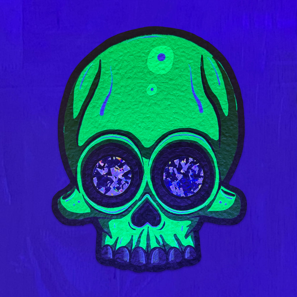 AKM SKULL V1: NEON GREEN