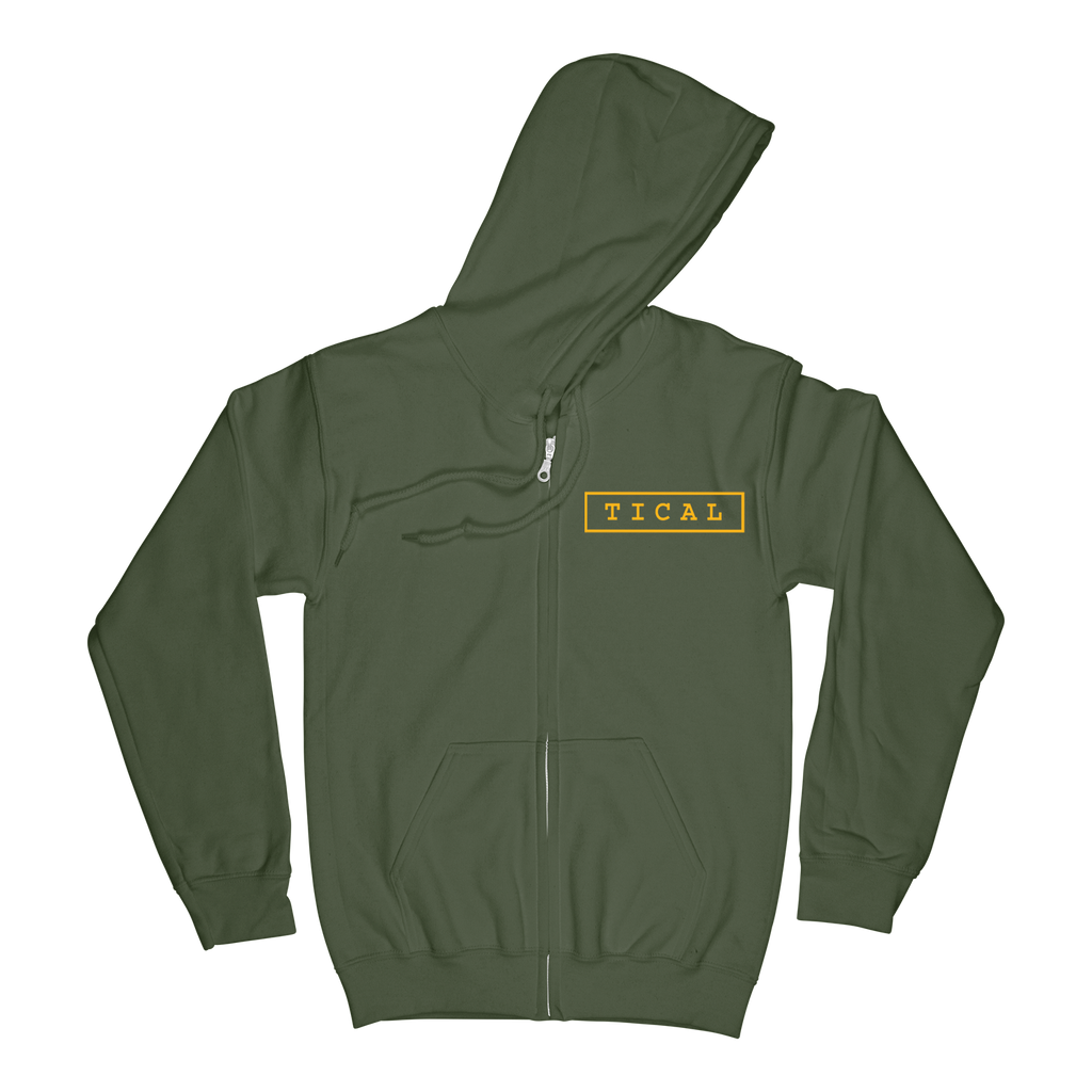 Dead Eye Zip Up Hoodie Army