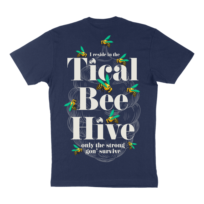 TICAL Bee Hive T Shirt Navy